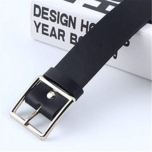 Andongnywell Women's Leather Belt for Pin Round Buckle Ladies Solid Pin Buckle Belt Rounded Waistband4
