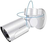 ONWOTE 5MP HD Outdoor IP PTZ PoE Security Camera with Audio, 2592x1944P Super HD, 180° Pan 55° Tilt 4X Optical Zoom Autofocus, Onvif Ethernet Camera, 2.8-12mm Lens, IP65 Waterproof