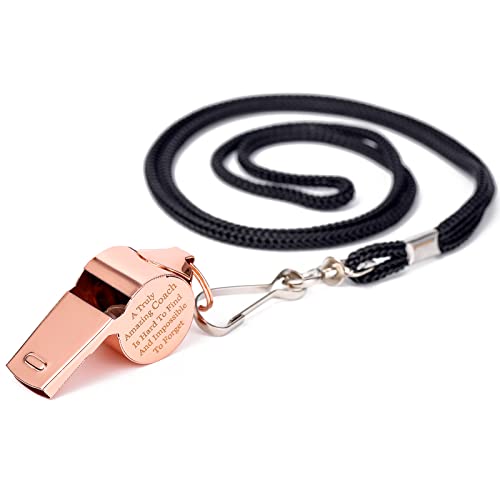 Silbato coach en acero inoxidable color rosa dorado miniatura 4