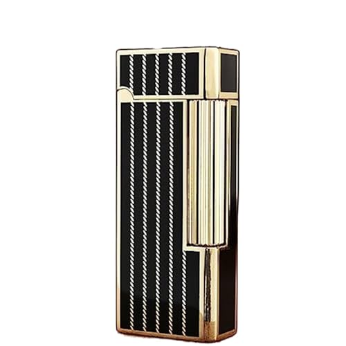 Encendedor de gas resistente al viento con tapa de metal y elegante polea lateral 2