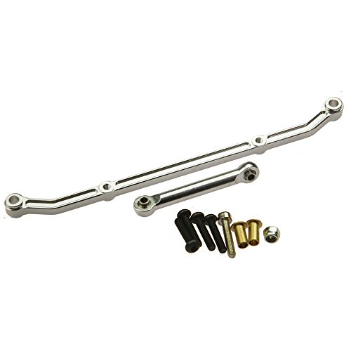 RC-CN 1 Set Silver Aluminum Steering Link Arm Tie Rod For Axial AX10 SCX10 Upgrade
