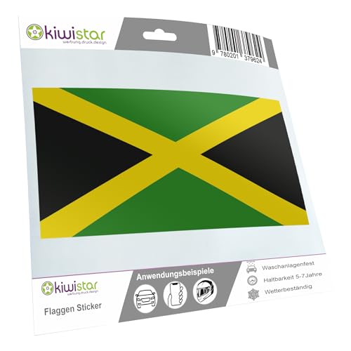 Autocollant pour voiture drapeau Sticker 10 cm Jamaïque laminé très longue tenue Bar