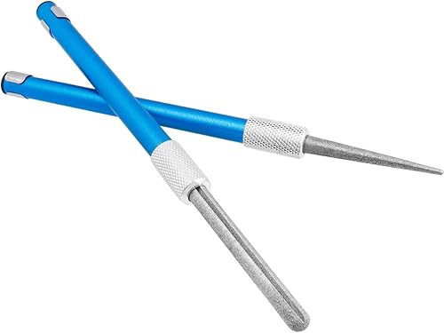 Wolfride 2 afiladores de cuchillos dentados, barra de afilado de diamante retráctil, herramienta multifuncional para afilar cuchillos para cocina al