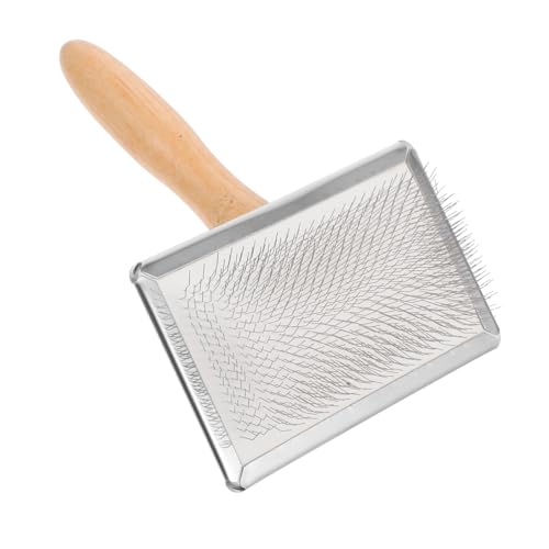 HOMSFOU - HOMSFOU Wool Carding Machine Wooden Handle for Needle Felting Brushes Wool Felting Tools and Hand Carders for Spinning Weaving and Crafts Projects