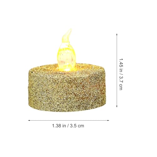 Bougies chauffe-plat LED dorées pour centre de table de mariage