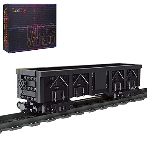 BAXT Technik Zug Zubehör für 12003, 608 Klemmbausteine Erweiterter Zug mit Wagen und Schienen, MOC Technik Zug City Zug…