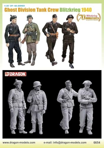 Dragon Models 1/35 Ghost Division Tank Crew 4 Figuras miniatura 2