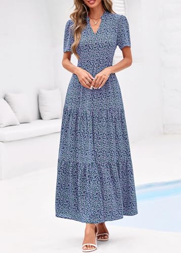 Image of KIRUNDO Womens Floral Boho Flowy Maxi Dress