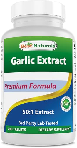 Best Naturals Garlic Extract 5000 mg Equivalent Per Serving- 360 Tablets