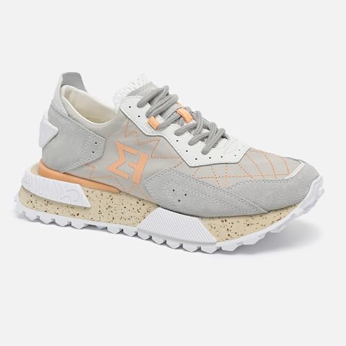 Image of The NSJ600 is a Sneaker with a Very Graphic Design, Made of Leather, Premium Suede and Nylon its Vintage Sporty Finish fit Every Outfit.