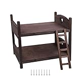 Baby Photography Bed，Baby Twins Photo Props Wooden Bed, 2-Layer Wooden cot Newborn Photo Studio Posing Props Photography Prop,Sturdy Wooden Baby Doll Bed for Home Decoration