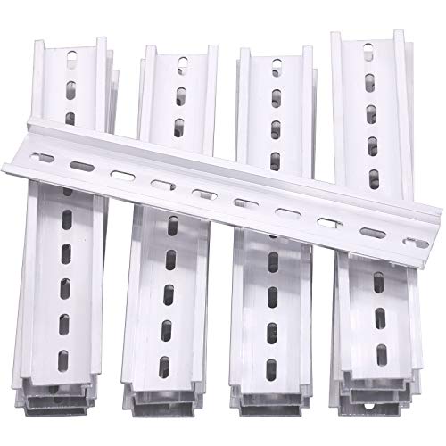 Keadic 15Pcs DIN Rail Slotted Aluminum RoHS Assortment Kit, 8 Inches Long 35mm Wide 7.5mm High