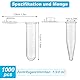 LOLYSIC 1000 Stück Mikrozentrifugenröhrchen (500x1,5ml Konische Röhrchen, 500x2ml Runde Röhrchen), Transparente Kunststoff-Reaktionsgefäße mit Klemmkappen, Stoffkapseln, Probenaufbewahrungsflaschen