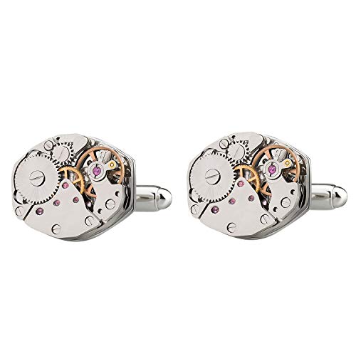 MERIT OCEAN Movement Cufflinks Steampunk Watch Mens Shirt Vintage Watch Cuff Links Business Wedding Gifts steampunk buy now online