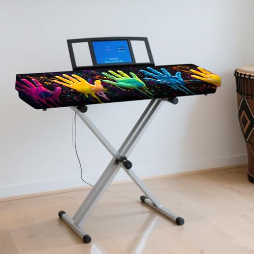 Image of Nuxovilar Handprint Piano Cover Elastic Milk Silk 88 Key