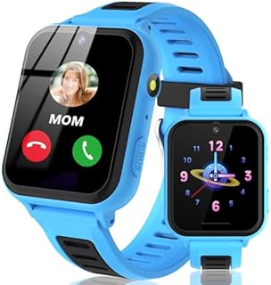 Smartwatch Kinder Telefon, Kinder Smartwatch Two-Way Call Touch Screen Smart Watch for Kids SOS Spiele Wecker Musik Kamera Taschenlampe, Geburtstag Jungen und Mädchen Geschenke 3-14 Jahre (Navy Blue)