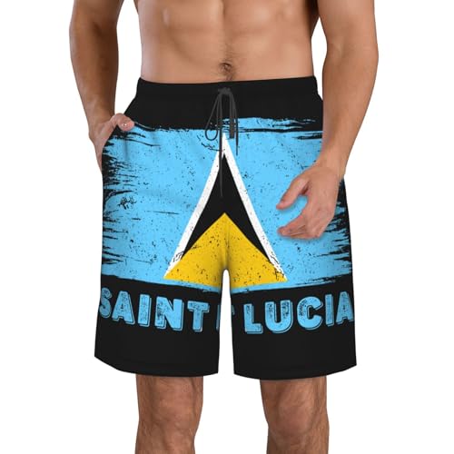 Albania Flag Beach Board Shorts Men's Swim Trunks Drawstring Shorts