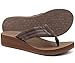 COFACE Flip Flops for Women with Comfortable Arch Support Ladies Fashion Lightweight Wedge Flip Flops Summer Soft Cushion Platform Thong Sandals for Beach, Brown Size 9