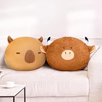 Caaaat 18\" Cute Plush Pillow, Capybara Stuffed Animals Cushion Pillow, 2-in-1 Transformed Emotion Cushion, Soft Hugging Pillow & Decortived Stuffed Pillow for Kids and Adults