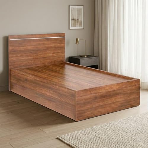 Image of DELITE KOM Jazz Single Bed (Acacia Dark, with Box)