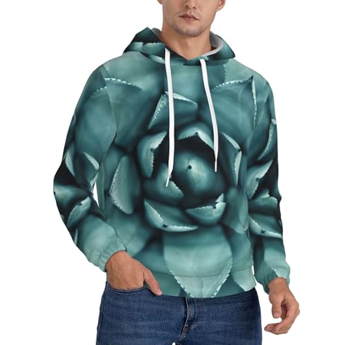 Sweat avec poche kangourou EdWal pull homme imprimé succulentes pour le quotidien