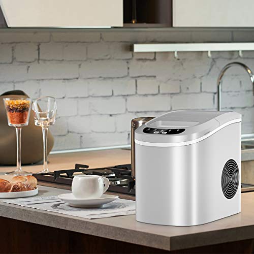 DREAMADE Eiswürfel Maschine, Eiswürfelbereiter Ice Maker, 2 Eiswürfel-Größen wählbar, 6-13 Minuten Produktzeit… – Bild 3