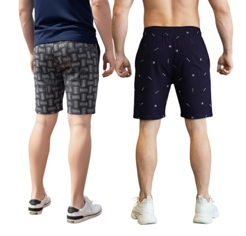 Image of FEEL TRACK Men Cotton Regular Fit Shorts