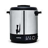 Klarstein Einkochtopf mit Zapfhahn, 25 l Glühwein, Edelstahl-Glühweinkocher mit Zapfhahn, großer Heißwasserspender, 2000 W Einkochtopf für Getränke und Speisen