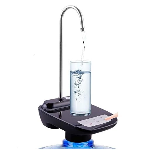 Eachbid Dispensador de Agua para Garrafas con Soporte, Grifo Dosificador Eléctrico Automático, Bomba Botella Agua (Negro)