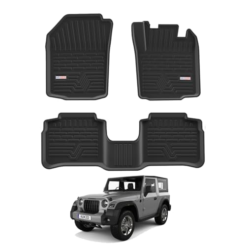 Image of 3D TPE Car Floor Mat for Thar (2020-2024) Custom Fit, Heavy Duty & Anti-Slip Thar Floor Mat | Easy to Clean, All Weather Resistant, Waterproof & Dustproof Car Foot Mat