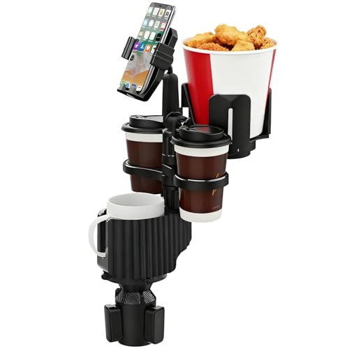 Portavasos expandible 5 en 1 con bandeja grande para carro