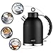 Electric Kettle, ASCOT Electric Tea Kettle, Stainless Steel Kettle Water Boiler, Fast Boiling Kettle, 1.7L, 1500W, BPA-Free, Cordless, Automatic Shutoff, Boil-Dry Protection-Black
