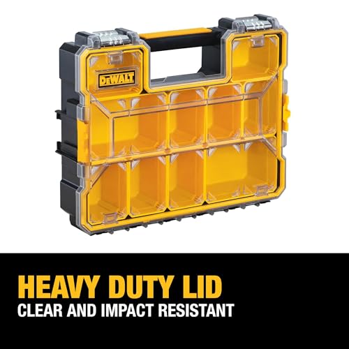 Image of DEWALT Small Parts Organizer, Hardware Storage Box with Removable Dividers, 10-Compartment (DWST14825) (Pack of 3)