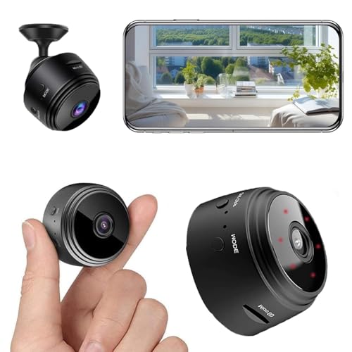 Mini Cámara WiFi 1080P - Cámara Vigilancia Oculta Magnética con Detección de Movimiento, Visión Nocturna y App Móvil. Batería Recargable 90 Min, Compatible con Micro SD 16-128G (No Incluida)