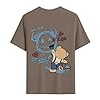 Men's T-Shirt with Back Print for Summer Casual Fashion Design Crew Neck Available in Large Sizes, coffee, 3XL #3