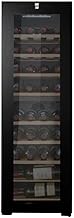 CAVIN Freistehender Weinkühlschrank - Northern Collection 39 Black, Zwei Temperaturzonen 5 bis 18°C, Kompressorkühlung, Kapazität 39 Flaschen, 2 Zonen, UV-geschützte Glastür, Holzregalböden