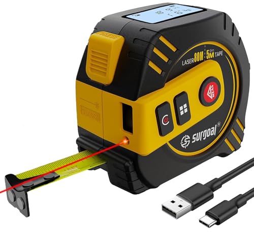 2-in-1 Laser Tape Measure with LCD Display