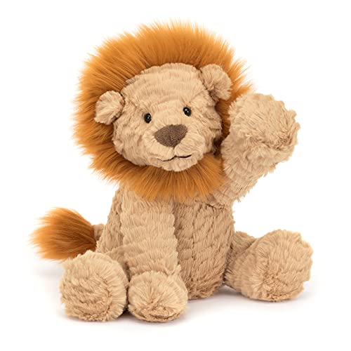 jellycat fuddlewuddle lion stuffed animal medium 9 inches - big cat plush toy - classic children39s gift