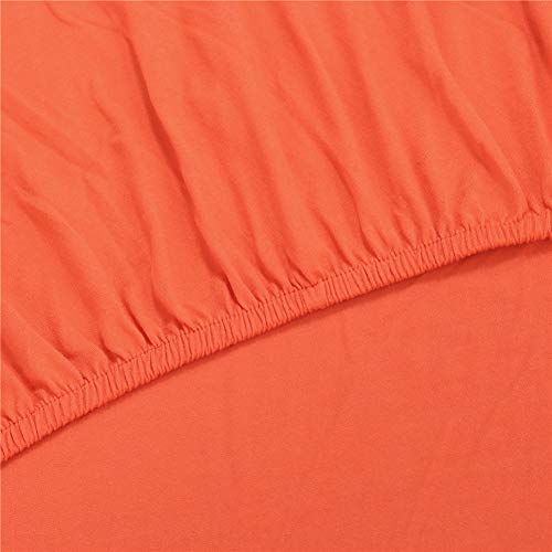 Housse de canapé 3 places élastique orange extensible et lavable - 5