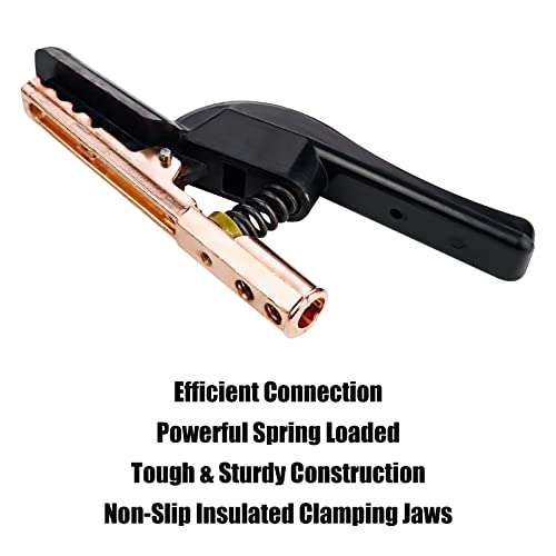 Ssimder Welding Electrode Holder Lead Assembly Arc 600Amp Welding Stick Electrode Clamp Of Welding Machine Copper Heavy Duty Jaw Holding Plier With Cable #TOP3