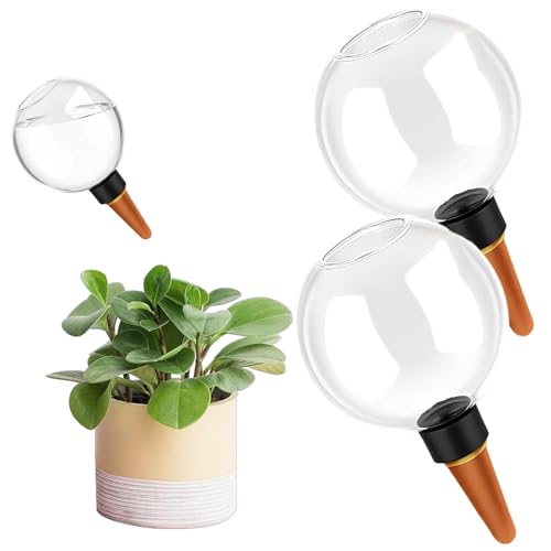 MmotZsb Bewässerungskugeln, Wasserspender Pflanzen, Selbstbewässerung Für Zimmerpflanzen, 2 Stück 500 Ml Bewässerungskugeln, Pflanzenbewässerung Ohne Strom