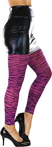 Image of ToBeInStyle Women's Footless Opaque Animal Zebra Tiger Tights Hosiery