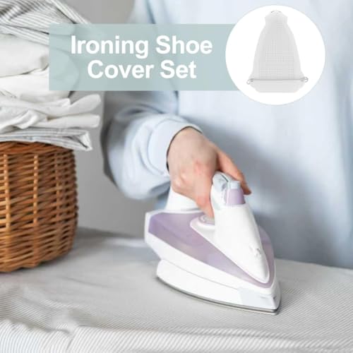 Image of Steam Iron Teflon Shoe Cover - Non Stick Iron Soleplate Protector for Steam Irons, Heat Resistant Iron Shoe Cover for Delicate Fabrics, Prevents Scorching & Shine Marks