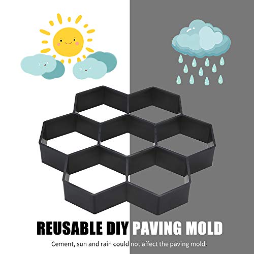 Decdeal Molde de pavimentação Hexágono Tijolo Pedra Caminho Caminho Fabricante de Moldes DIY Gramado