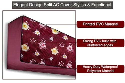 Image of Split AC Cover for 1.5 Ton Indoor & Outdoor Unit | Waterproof & Dustproof Protection | UV Resistant | Durable PVC Material | Weatherproof Outdoor Cover | Easy Installation