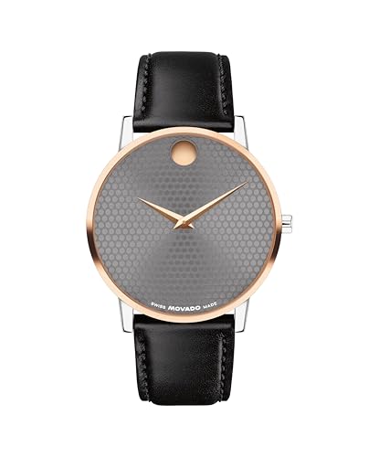 Movado Museum Men's Watch - Swiss Quartz, Stainless Steel Bracelet - Classic, Modern Luxury Fashion Timepiece for Him - 42mm
