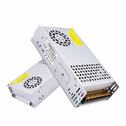 24V 25A 600W AC to DC Converter - 110V/120V to 24V Transformer LED Driver with Smart Cooling Fan for LED Strip, CCTV, and Car Devices