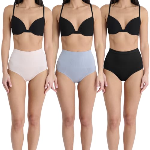 Image of Skinnygirl Women's High Waist Tummy Control Seamless Shaping Briefs, 3-Pack