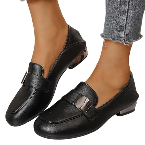 Women's Casual Slip-On Loafers Comfortable Everyday Walking Shoes with 25cm Heel for Spring Summer Fall Winter2