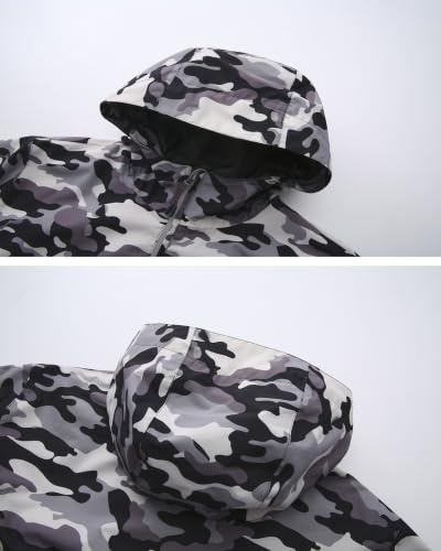 Image of NORDIC OUTLAND Mens Lightweight Hooded Waterproof Rain Jacket Breathable Raincoat Shell for Outdoor Mountain Hiking